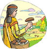 anativeamericanwomangatheringmushrooms.jpg